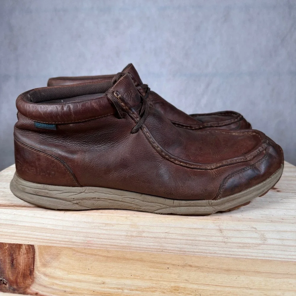 Ariat Spitfire Boots Mens 12 Brown Good Waterproof Leather Moc Toe 10038479